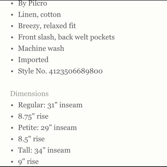 NWT ANTHROPOLOGIE Pilcro Striped Linen Trousers - Picture 8 of 8