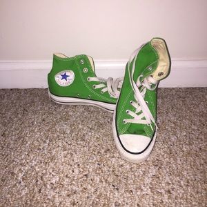 Green high top converse