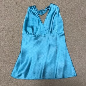 Express aqua halter top