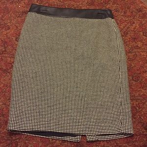 Ann Taylor skirt with faux leather waist