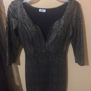 Black & Gold Shimmer Dress