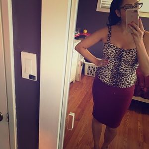 Leopard tank a flirty back peplum