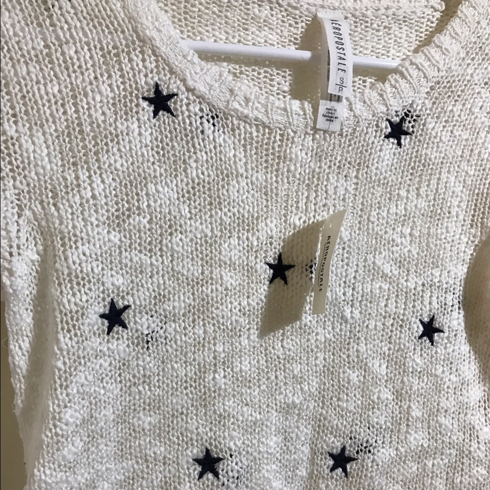 Aeropostale white stars crop top - Picture 3 of 3
