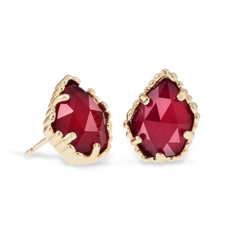 Kendra Scott Tessa Studs in Burgundy Illusion.