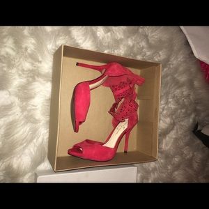 Jessica Simpson Red suede heels