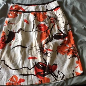 Orange brown & white skirt