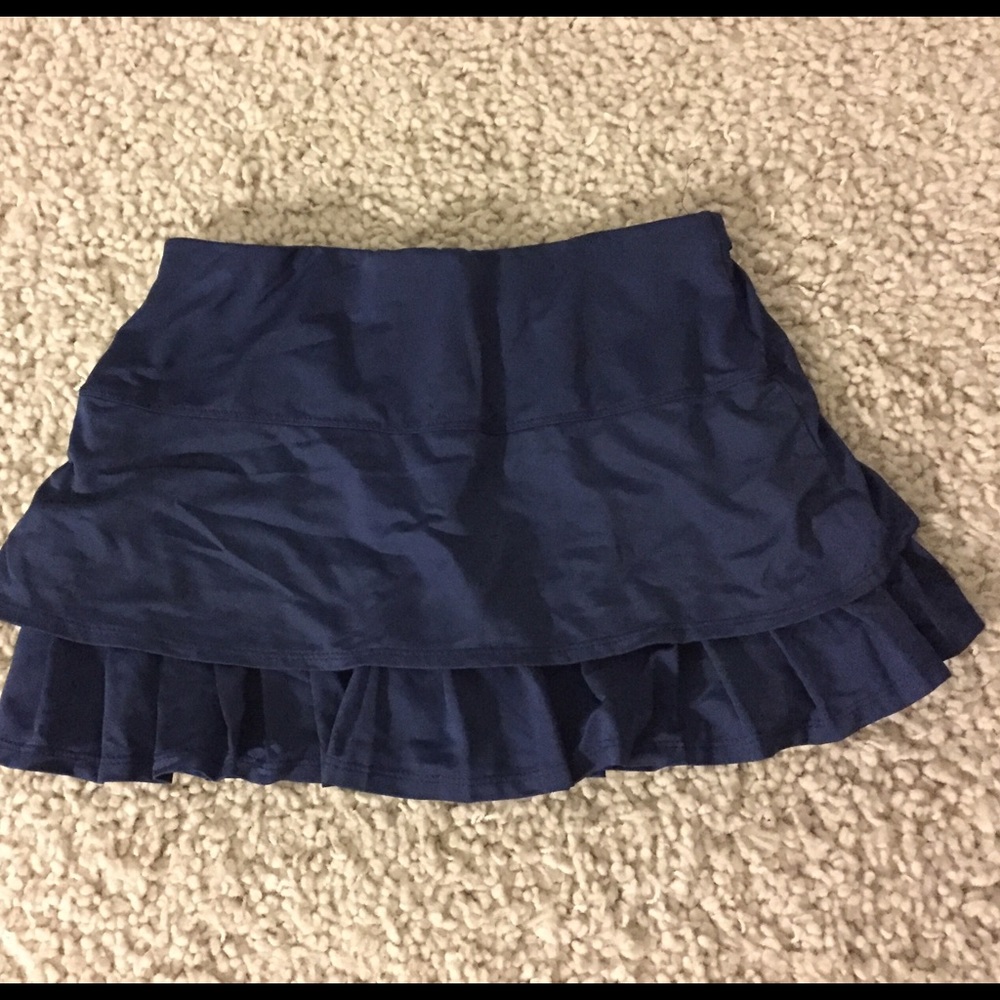 blue lucky in love tennis skirt