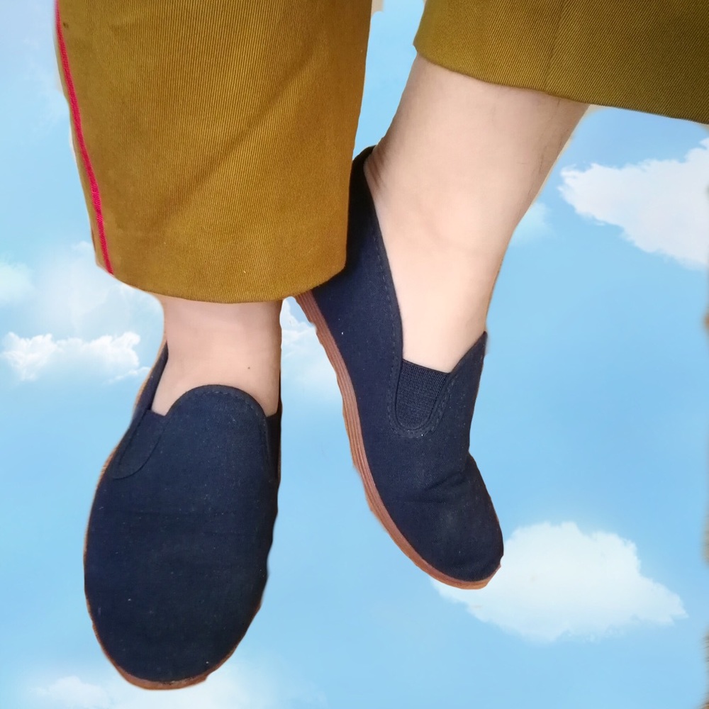 Dark Blue Flossy Style Loafers