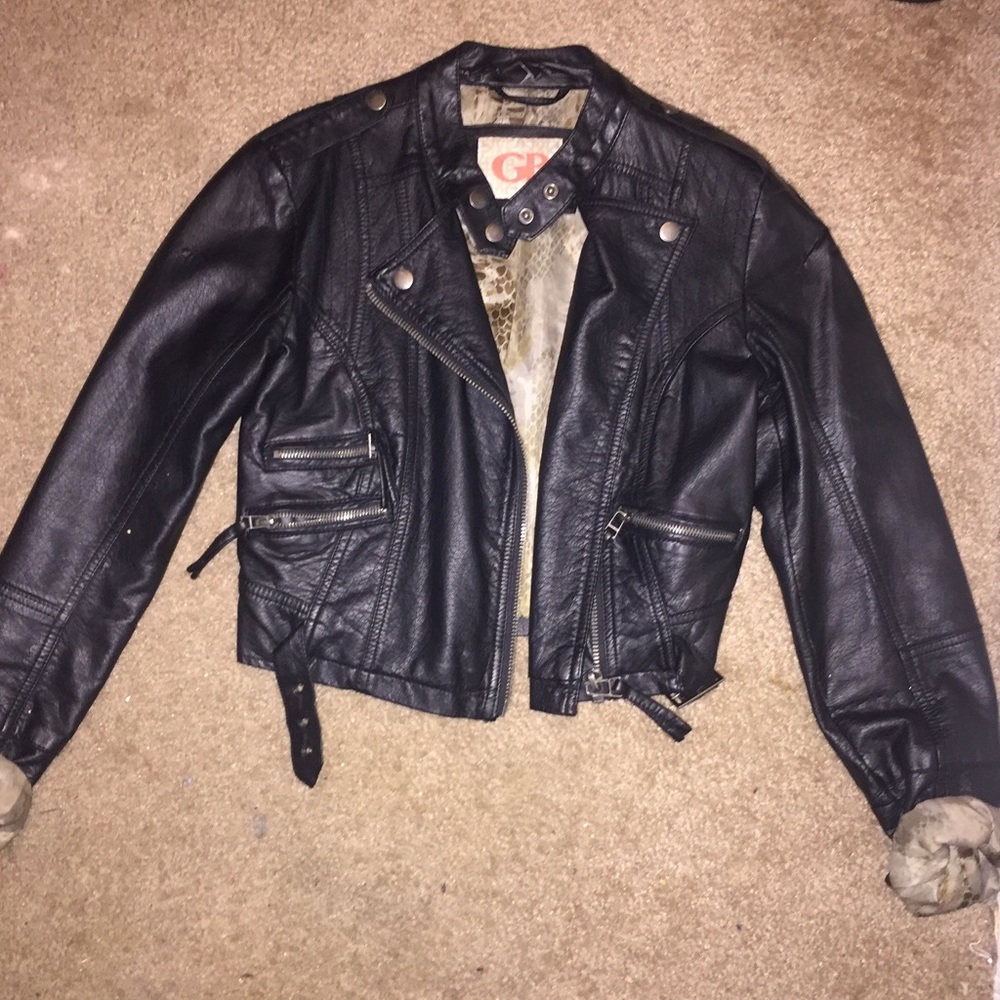 FAUX LEATHER JACKET