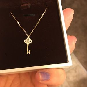 korea 14k gold necklace key tiffany style