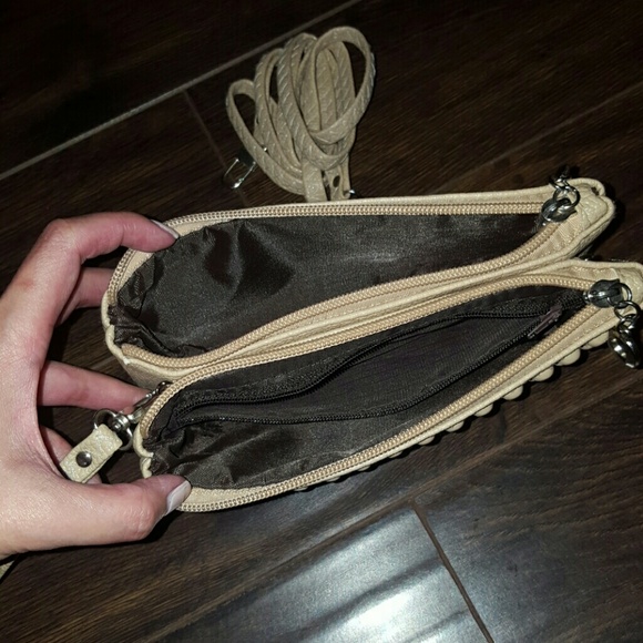 Nude Studded Wristlet Crossbody - Picture 2 of 6