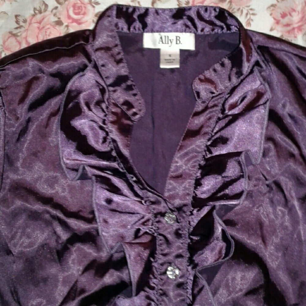 Purple silk blouse
