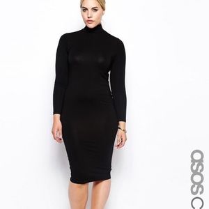 ASOS CURVE  Body-Conscious Dress With Funnel Neck