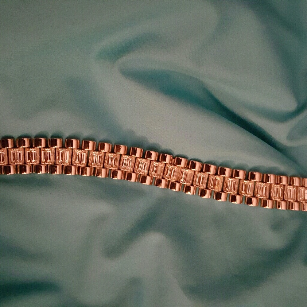 Stainless Bracelet with Diamond Accents