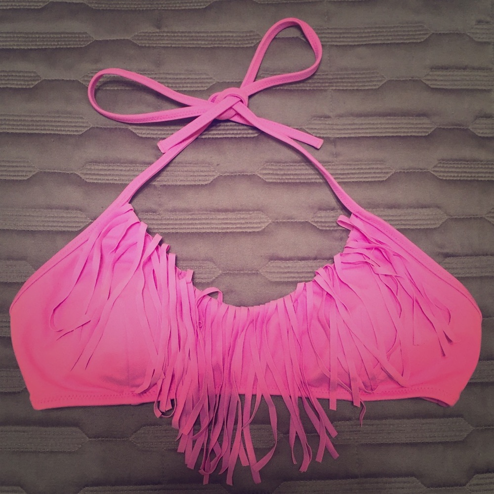 VICTORIA'S SECRET PINK | fringe swim top | SMALL