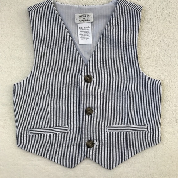 Gymboree Blue Seersucker Dress Up Vest - Picture 1 of 4