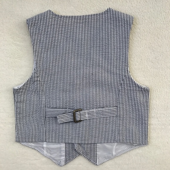 Gymboree Blue Seersucker Dress Up Vest - Picture 2 of 4