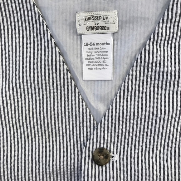 Gymboree Blue Seersucker Dress Up Vest - Picture 3 of 4