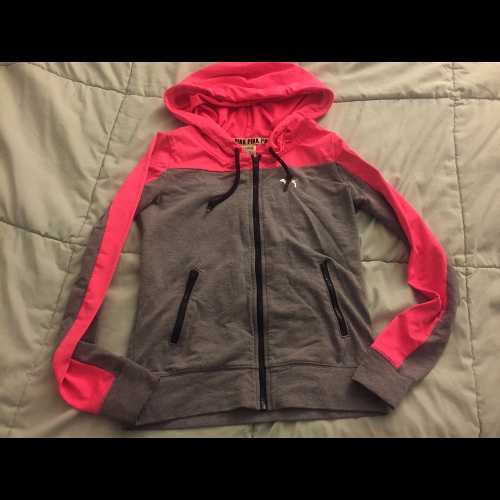 SOLD PINK Victoria's Secret track athletic jacket