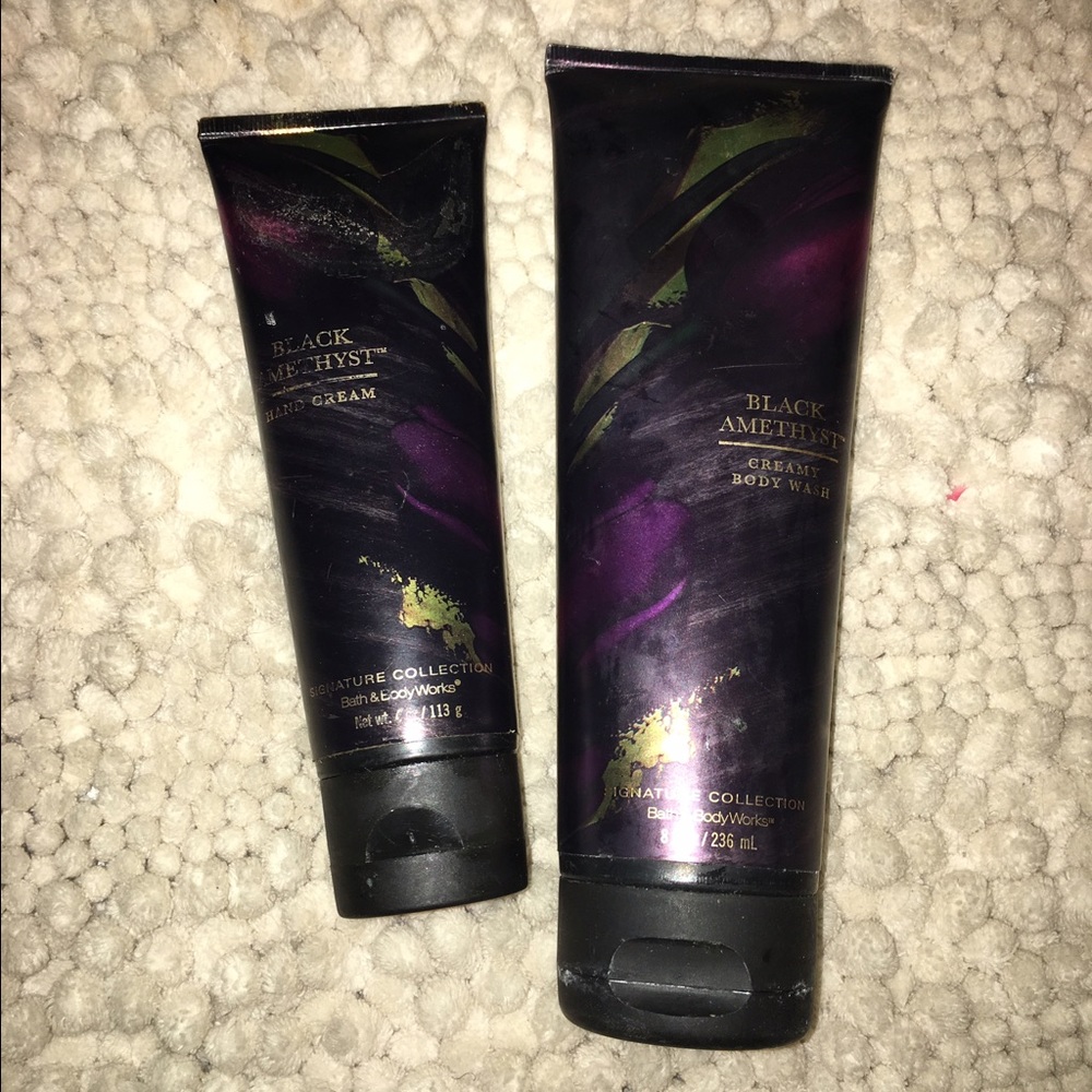 Black Amethyst Set-Bath and body works (used)
