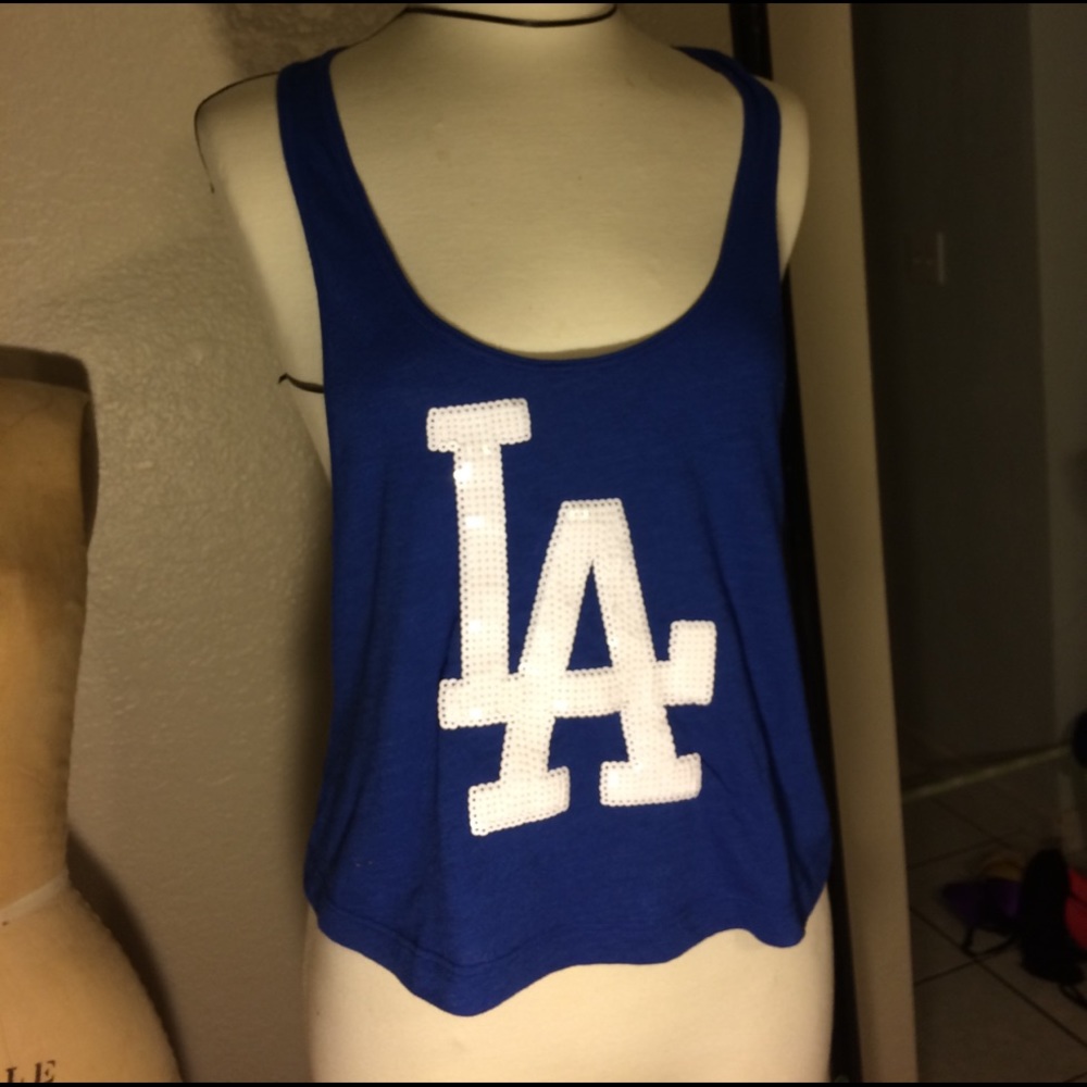 Victoria's Secret Pink LA dodgers crop top