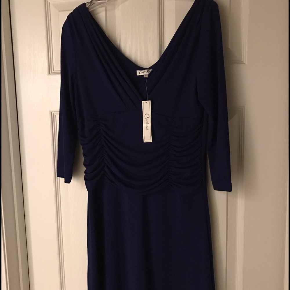 🖲SAPPHIRE DRESS, RUSCHING