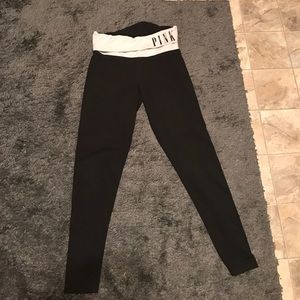 Pink Yoga fold over leggings