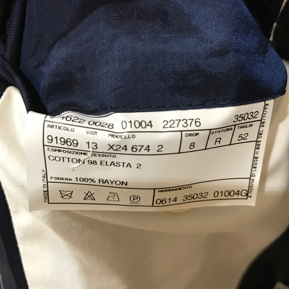 Paul Zileri Sports Jacket Navy with White Stipe - Picture 6 of 8