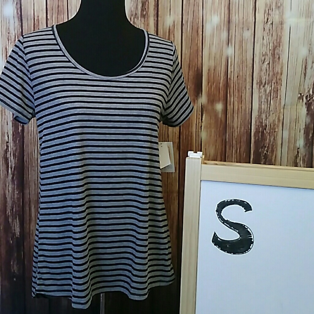 S LuLaRoe Classic T Ribbed Striped