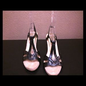 Black Aerosoles Fabuplush Wedge Sandals 7.5