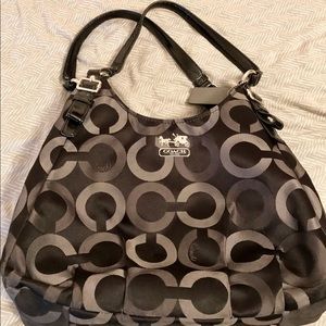Black coach shoulder purse