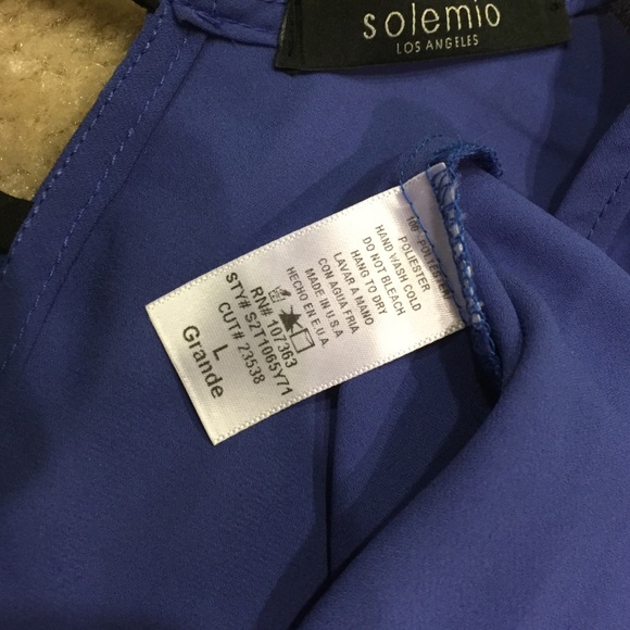 Solemio Los Angeles periwinkle blue open back top - Picture 4 of 8