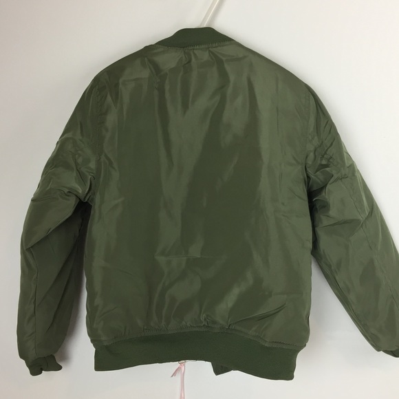 Little Girls Bomber Jacket with Gold Zippers 6/6X - Picture 5 of 6