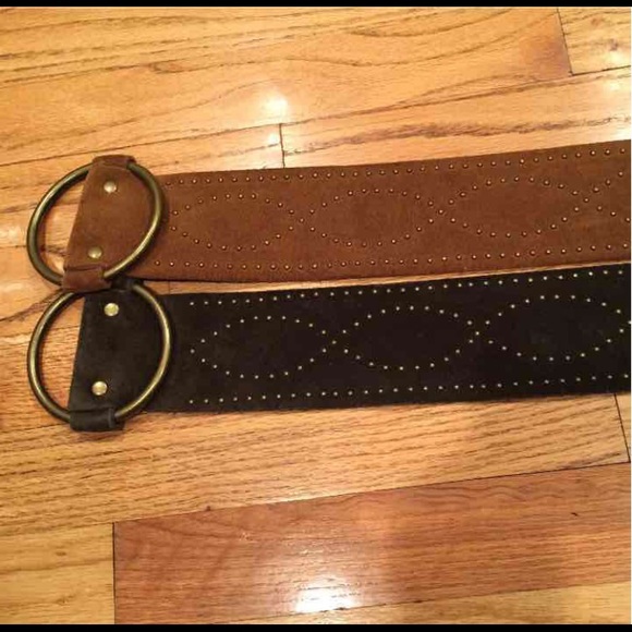 NWT Tan & Green Ralph Lauren Leather Belts - L