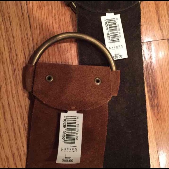 NWT Tan & Green Ralph Lauren Leather Belts - L main image 4