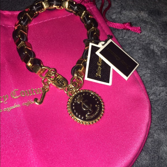 Juicy Couture Box Chain, Leather bracelet w/ coin - Picture 2 of 2
