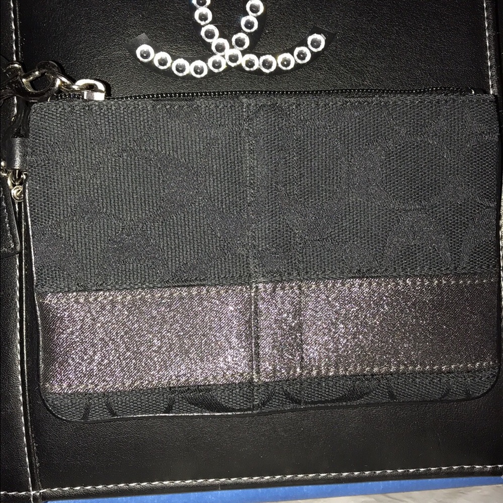 Black authentic coach wristlet