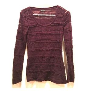 Purple Long Sleeve Shirt Express