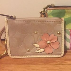 Coach flower wristlet