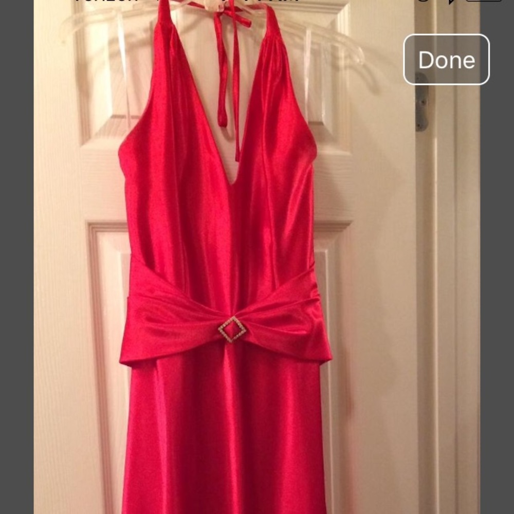 Jessica McClintock red halter dress