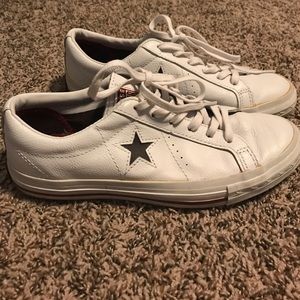 White Leather Converse