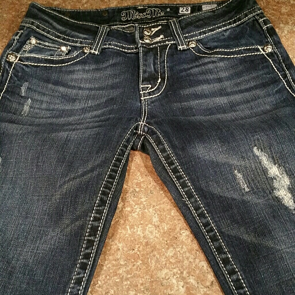 Miss Me cuffed skinny jeans