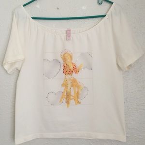 Vintage Tops - VTG 90's VS pinup crop top rhinestone cowgirl L Vintage Tops - VTG 90's VS pinup crop top rhinestone cowgirl L