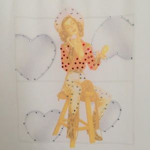 Vintage Tops - VTG 90's VS pinup crop top rhinestone cowgirl L Vintage Tops - VTG 90's VS pinup crop top rhinestone cowgirl L