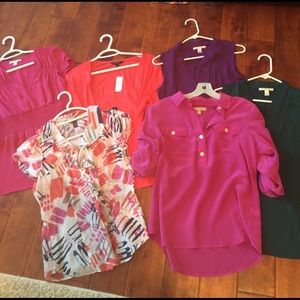 6 Banana Republic tops - so cute!! Small 4 silk