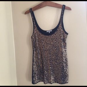 Gold and Black Dressy Tank Top