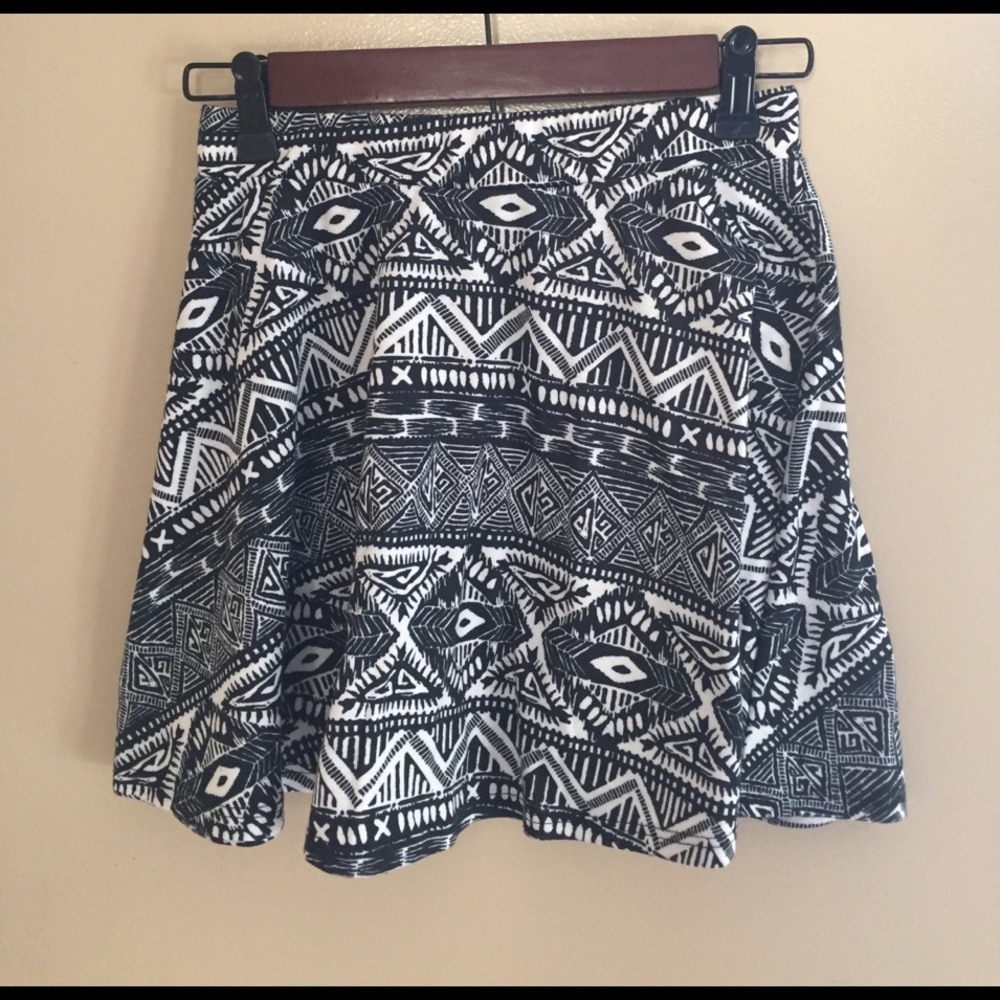 Tribal Print Skater Skirt