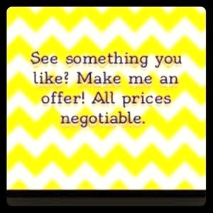 All prices are negotiable! 💛