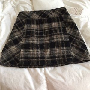 Free people plaid mini skirt