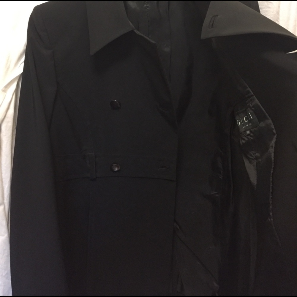 Gucci Black 2 pc Microfiber Suit